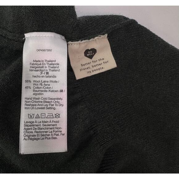 Madewell Wool Cotton Green Turtleneck Sweater Size XS - Picture 7 of 9